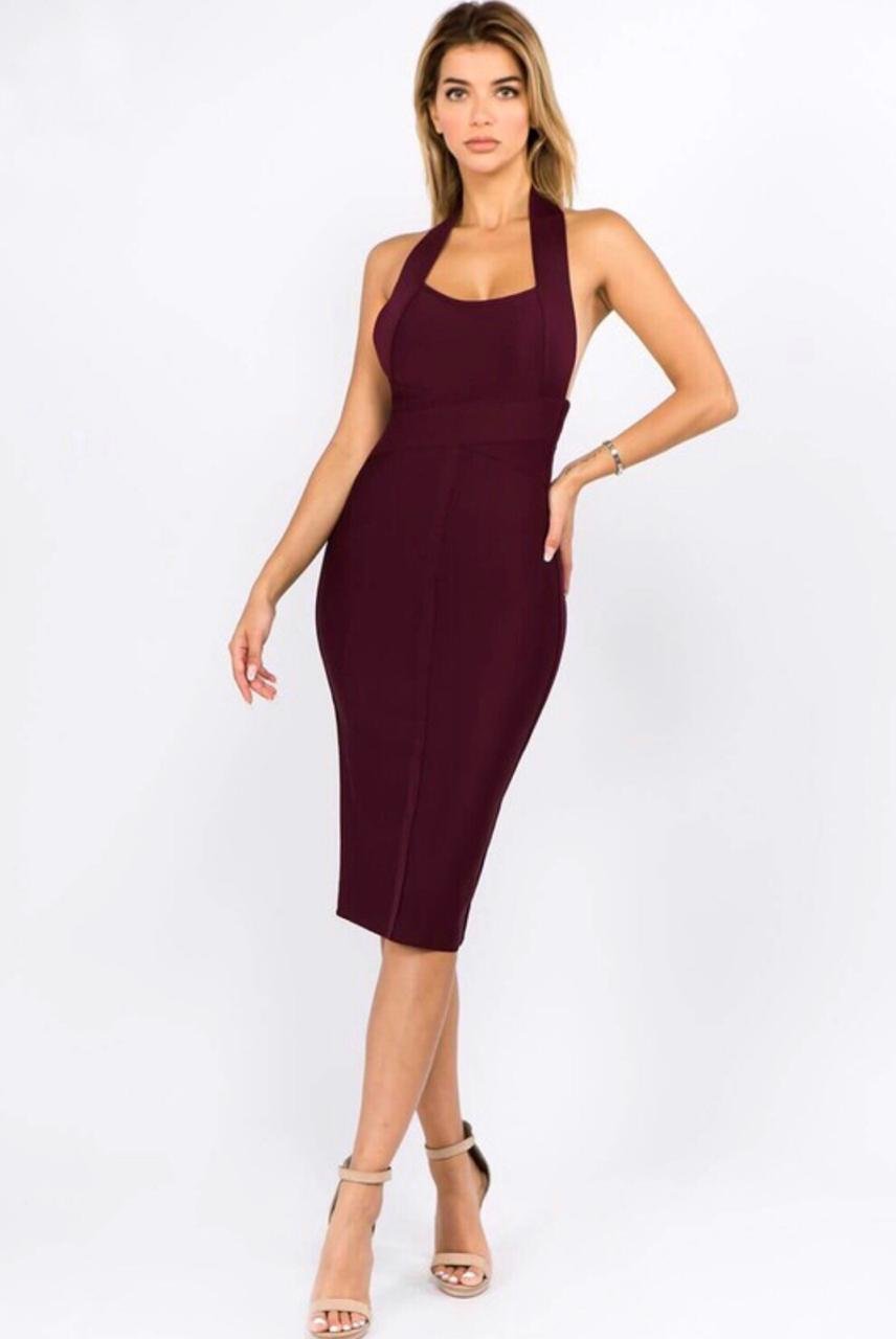 hourglass bandage maxi dress