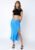 Blue midi skirt