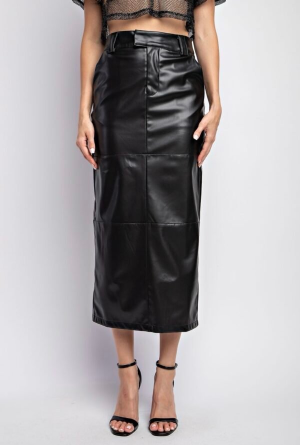 Leather Midi Skirt