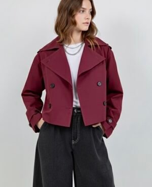 Burgundy Crop Coat