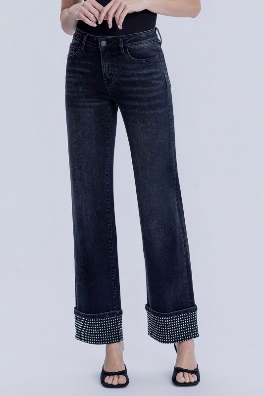 Studded Cuff Jean