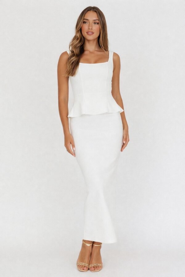 Ivory Peplum Dress