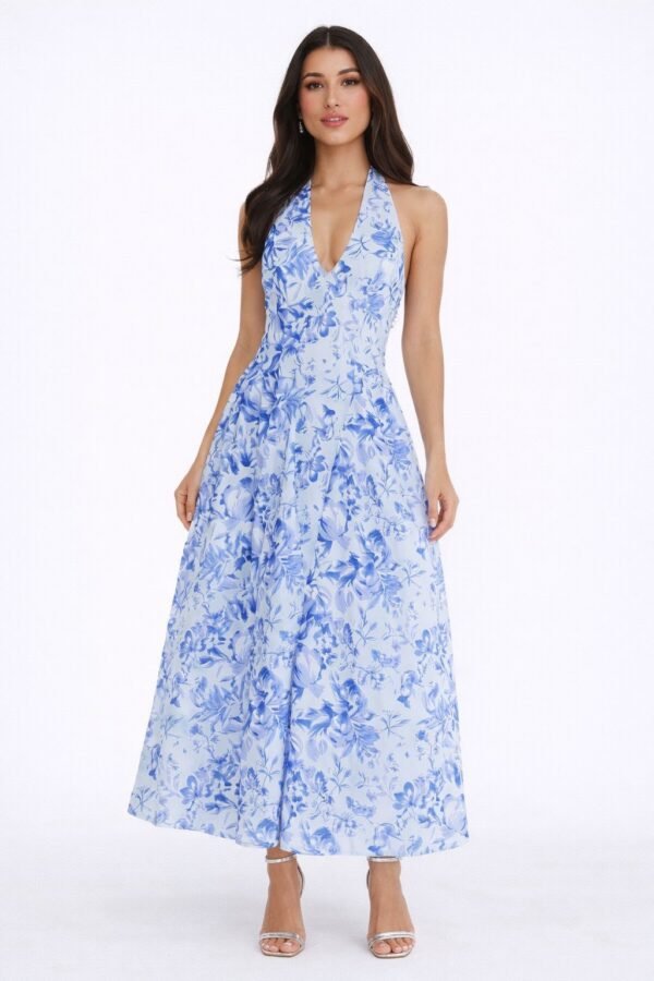 Indigo Bloom Maxi Dress
