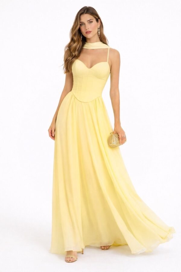 Sculpted Corset Maxi Dress