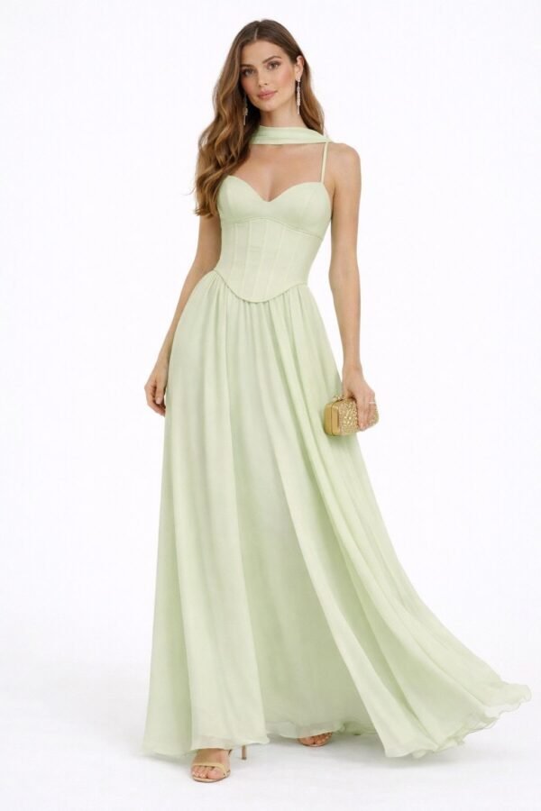Sculpted Corset Maxi Dress