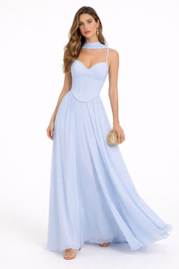 Sculpted Corset Maxi Dress