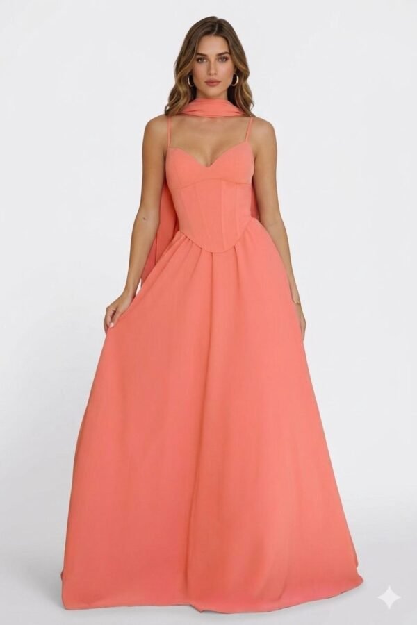 Sculpted Corset Maxi Dress