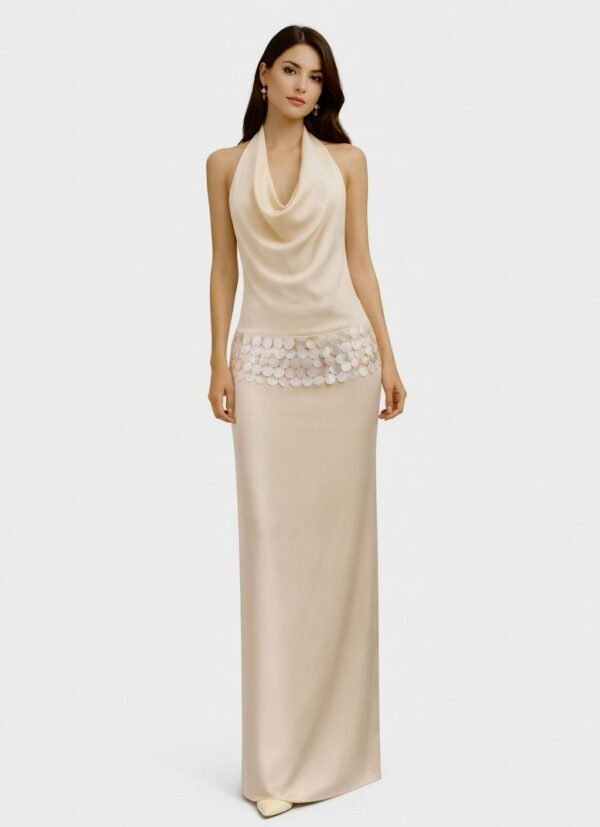 Ivory Shell Detail Dress