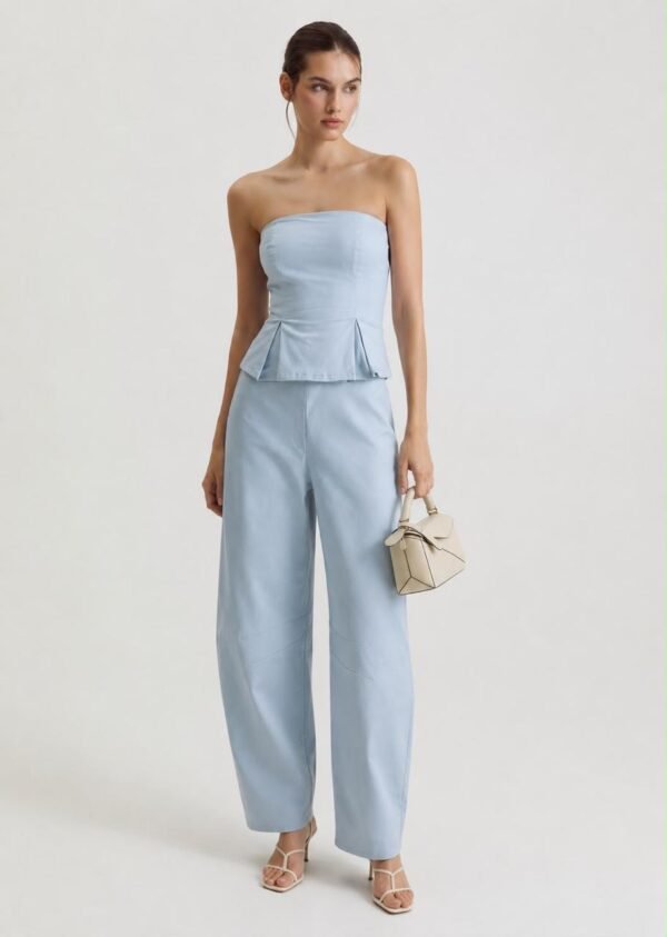 Strapless Peplum Jumpsuit