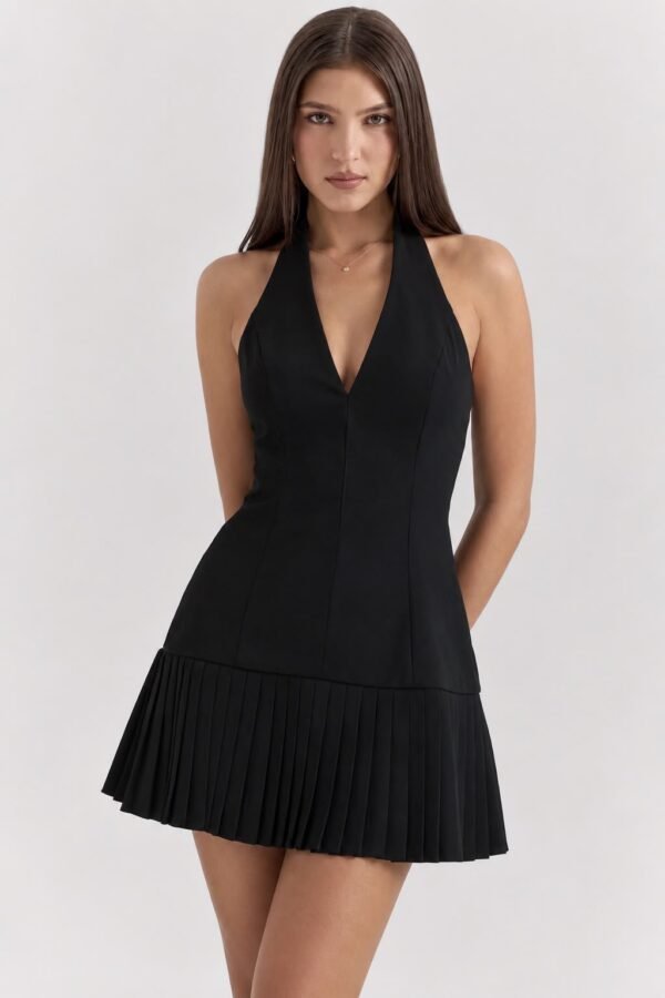 Pleated Mini Dress