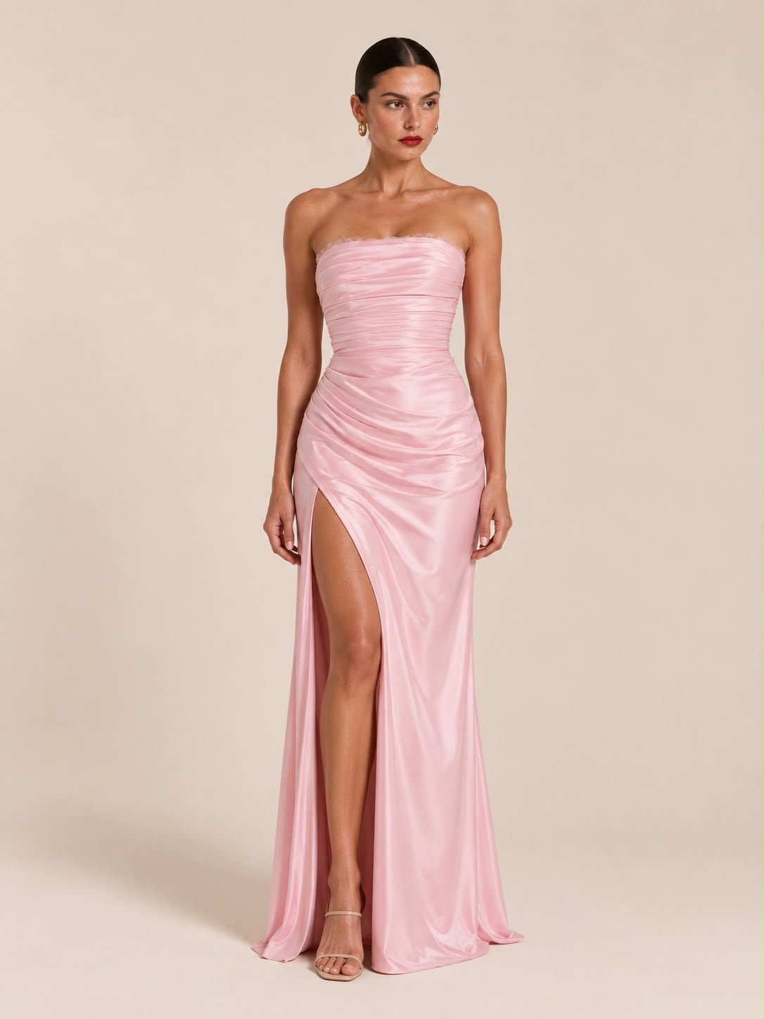 Strapless Draped Gown