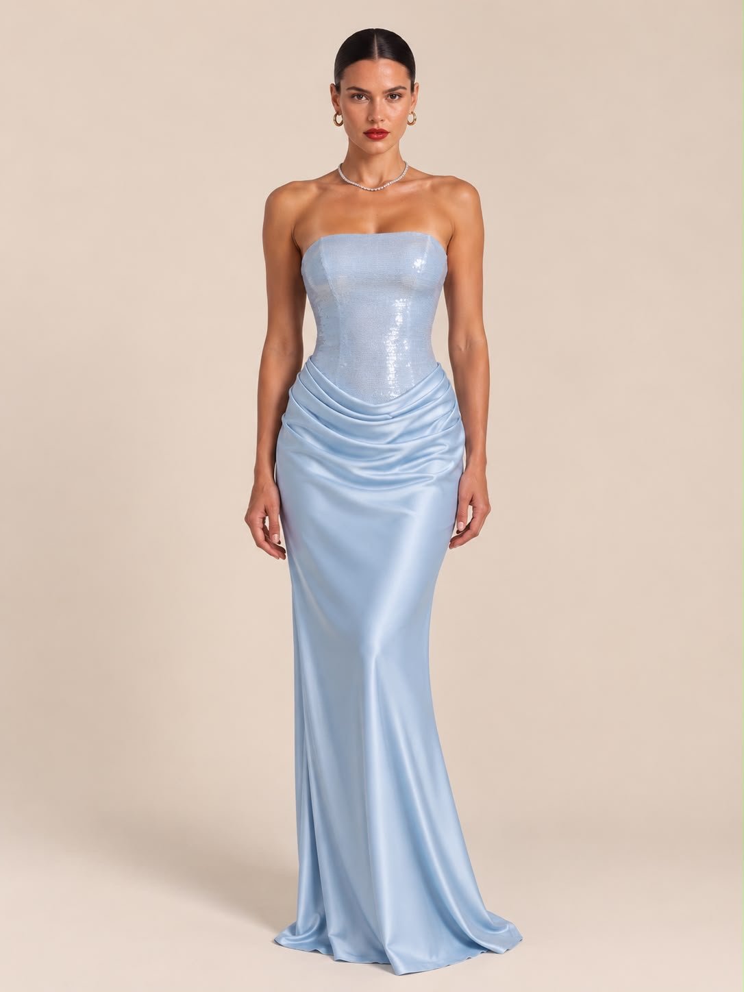 Sequin Bodice Gown