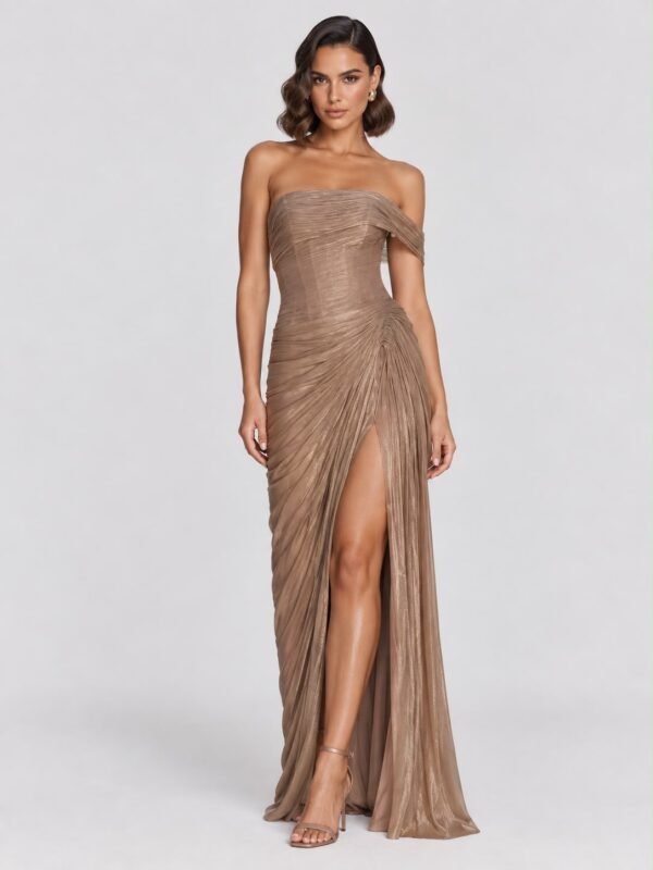 Sculpted Drape Gown