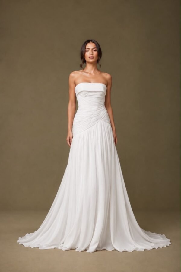 Draped Bridal Gown