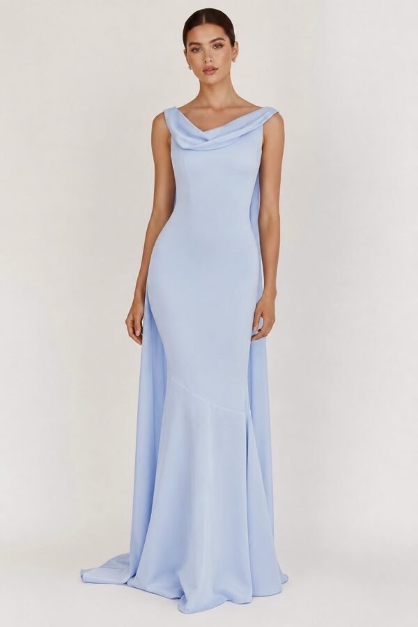 Flowing Cape Gown