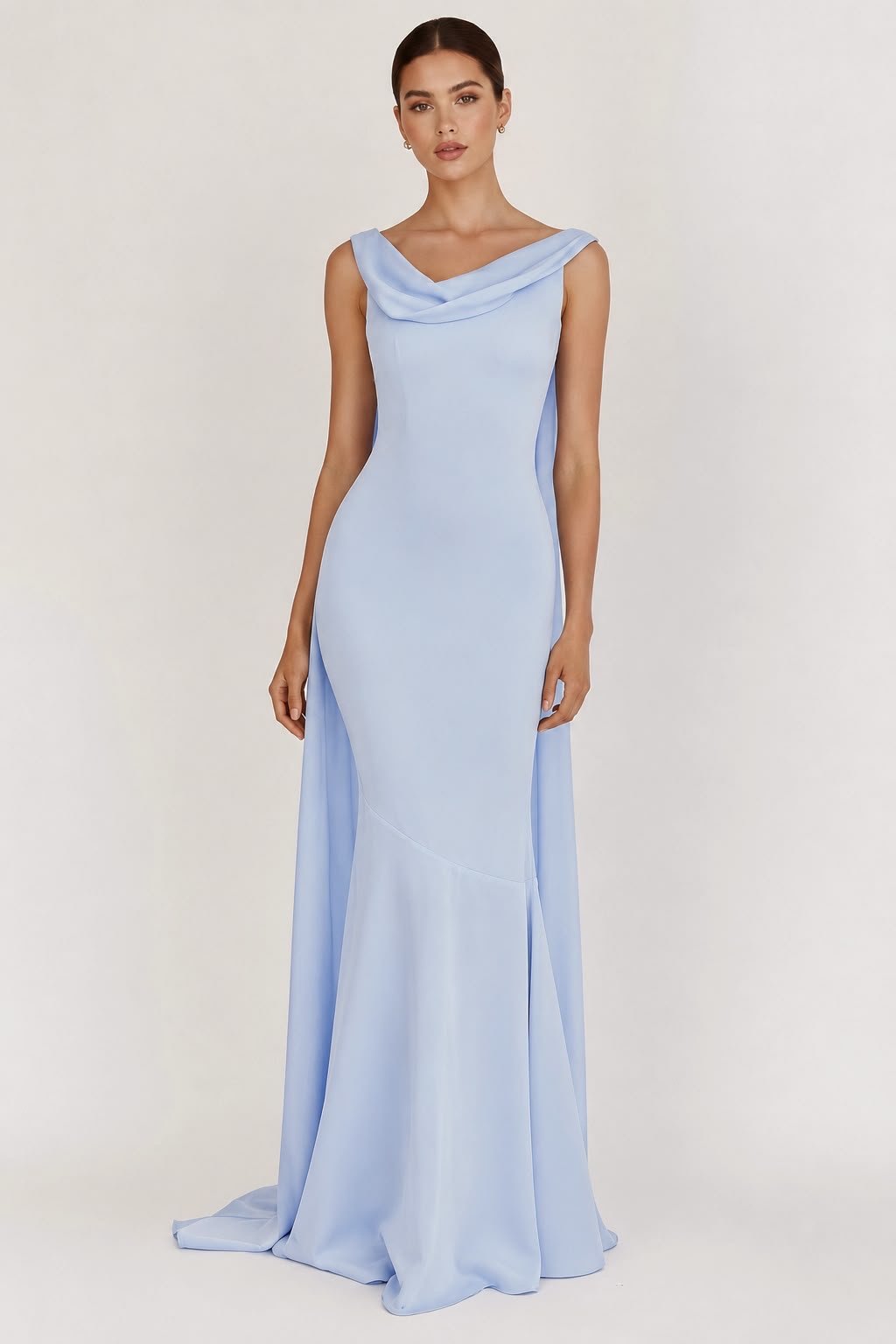 Flowing Cape Gown