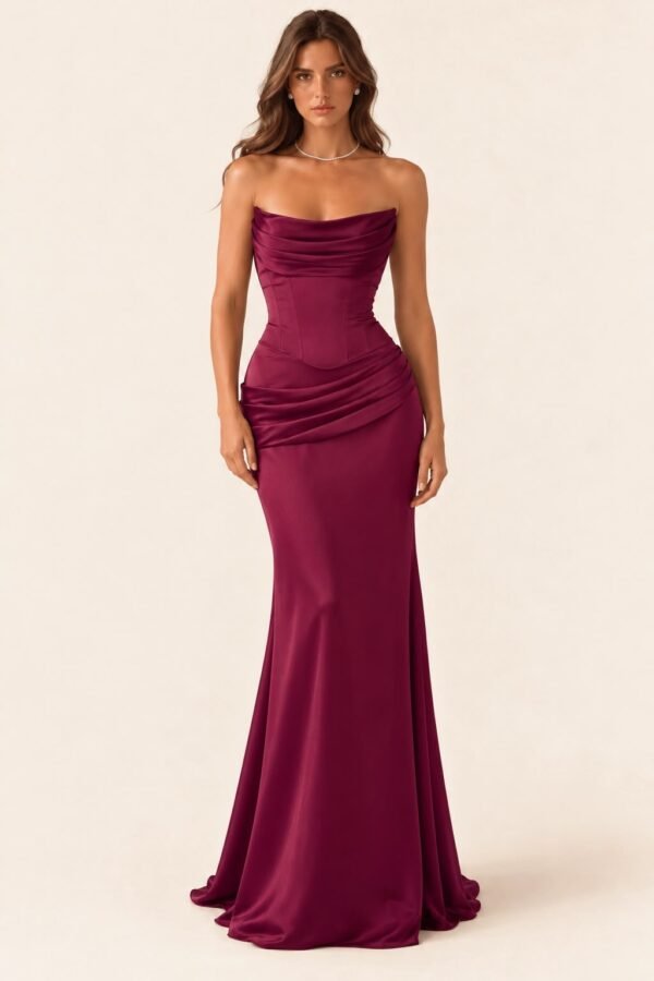 Corset Drape Scarf Dress