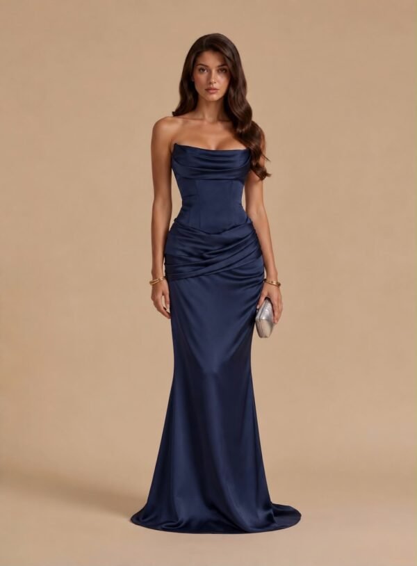 Corset Drape Scarf Dress