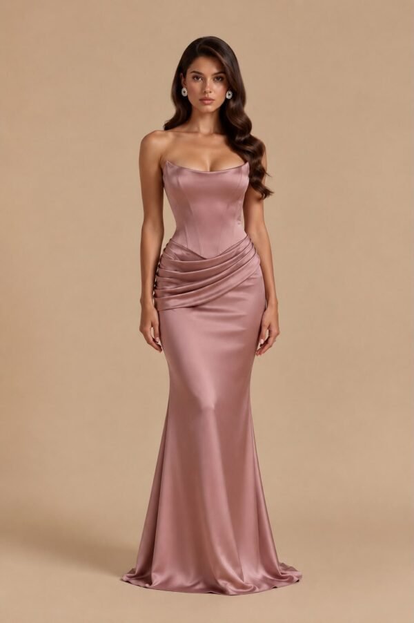 Corset Drape Scarf Dress