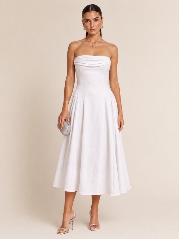 Strapless Midi Dress