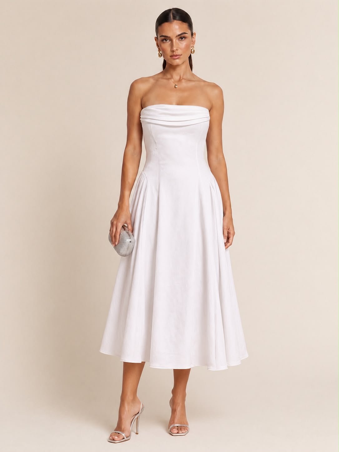Strapless Midi Dress